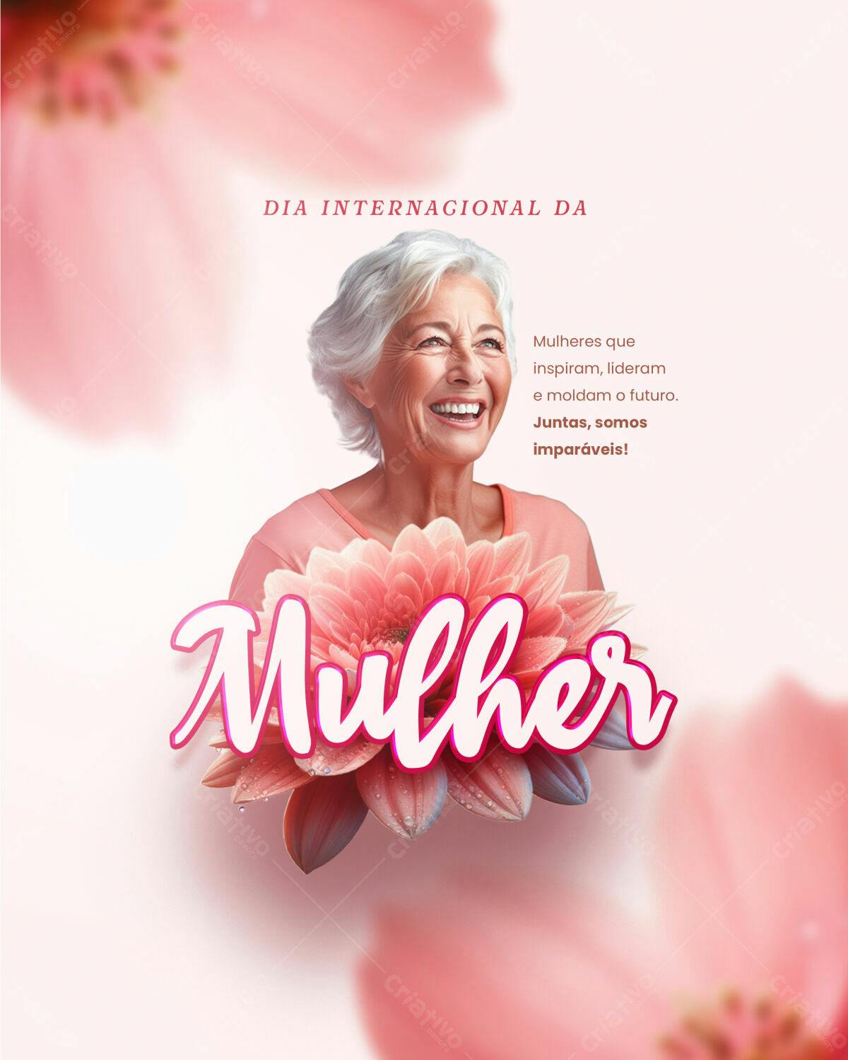 Post para Dia Internacional da Mulher PSD Editável