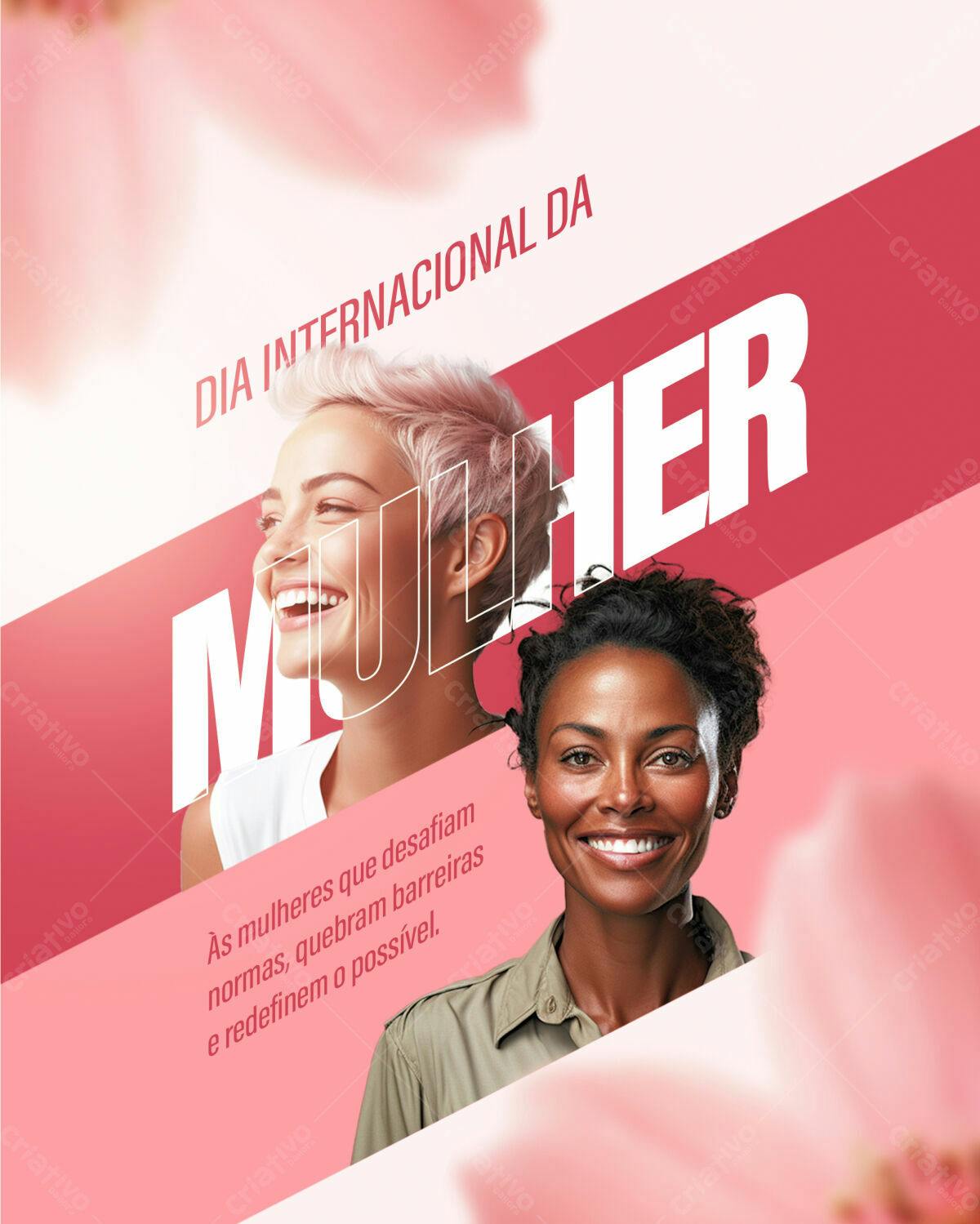 Flyer Dia Internacional da Mulher PSD Editável