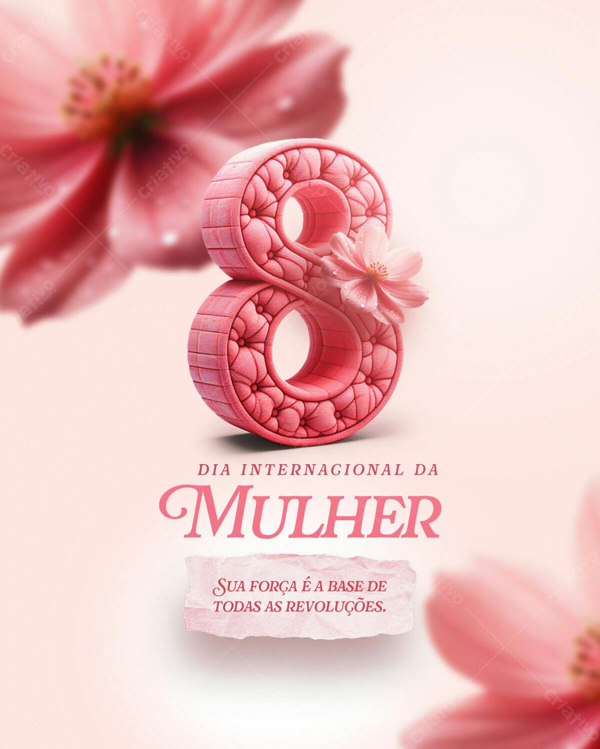 Arte Dia Internacional da Mulher PSD Editável