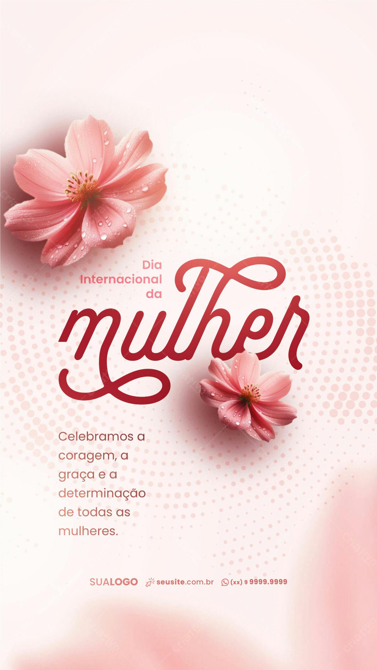 Flyer Dia Internacional da Mulher PSD Editável