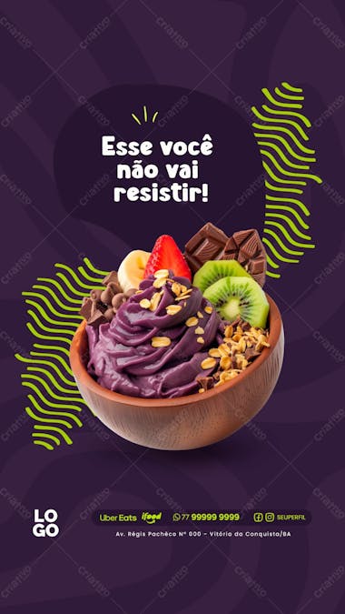 Social media açaí açaiteria