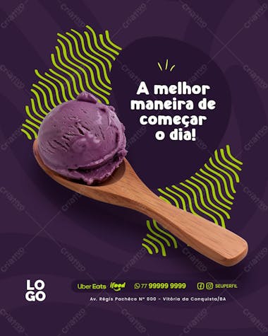 Social media açaí açaiteria