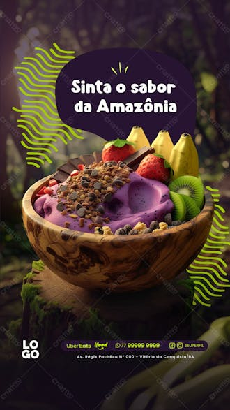 Social media açaí açaiteria