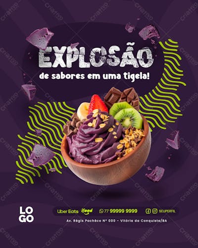 SOCIAL MEDIA -  AÇAÍ - AÇAITERIA 
