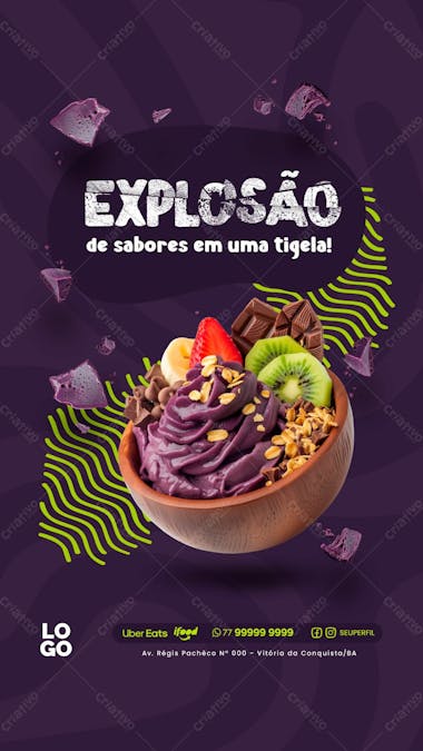 Social media açaí açaiteria