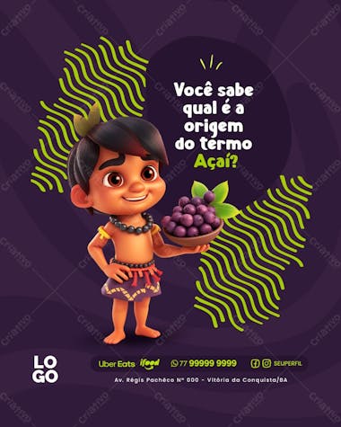 Social media açaí açaiteria