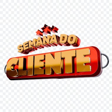 Semana do cliente selo 3d png