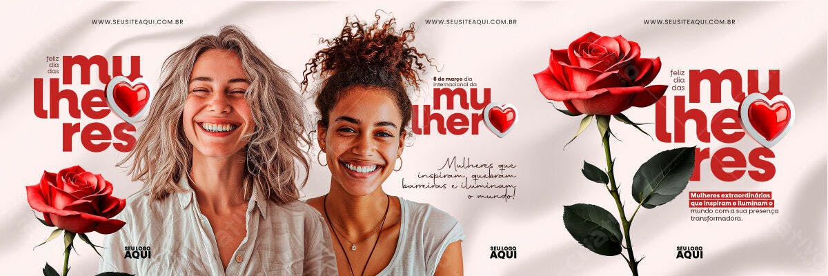 Flyer Dia Internacional da Mulher PSD Editável