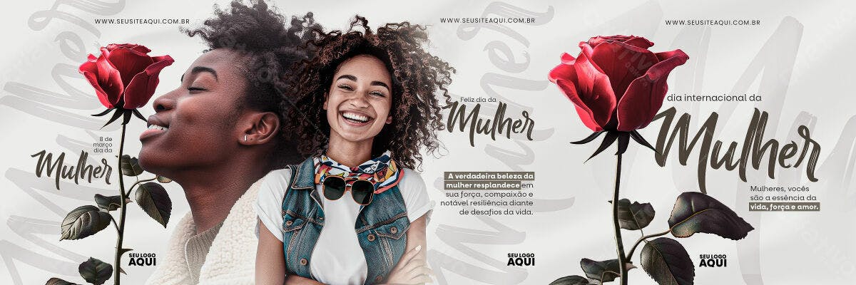 Banner Dia Internacional da Mulher PSD Editável
