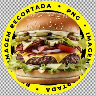 Hambúrguer, lanche, burger, imagem recortada, png, suculento