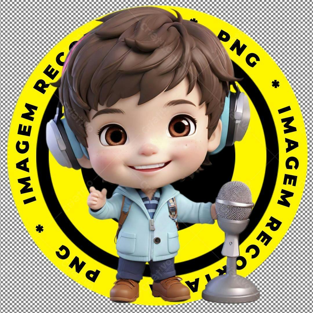 Icone Menino YouTuber PNG com fundo transparente