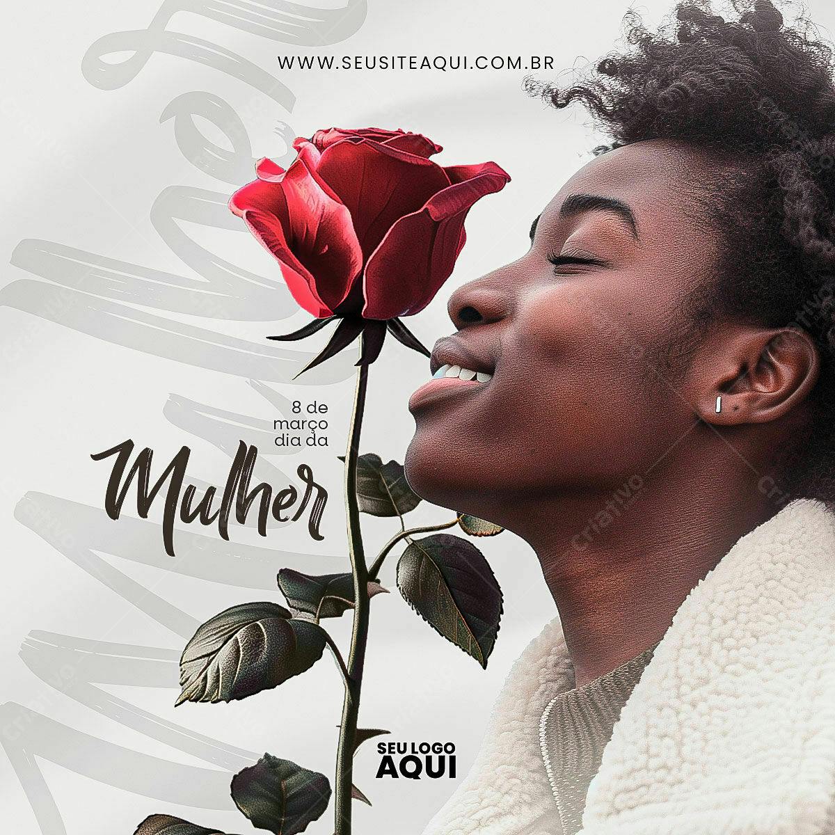 Flyer Dia Internacional da Mulher PSD Editável