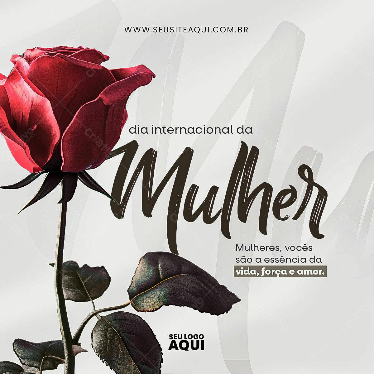 Post para Dia Internacional da Mulher PSD Editável