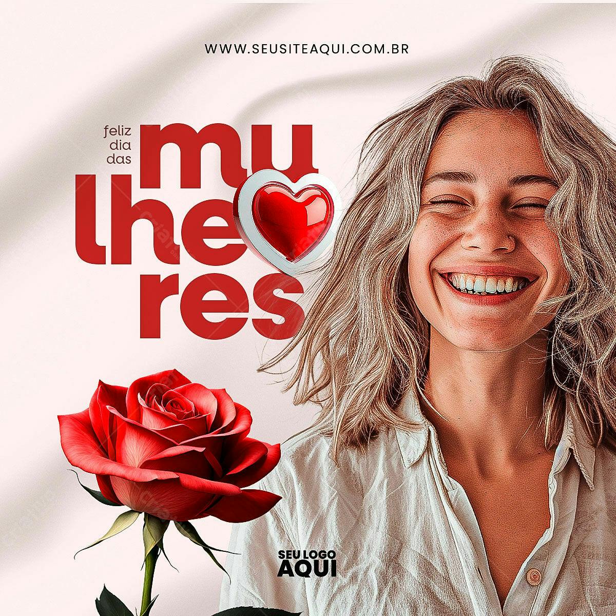 Flyer Dia Internacional da Mulher PSD Editável