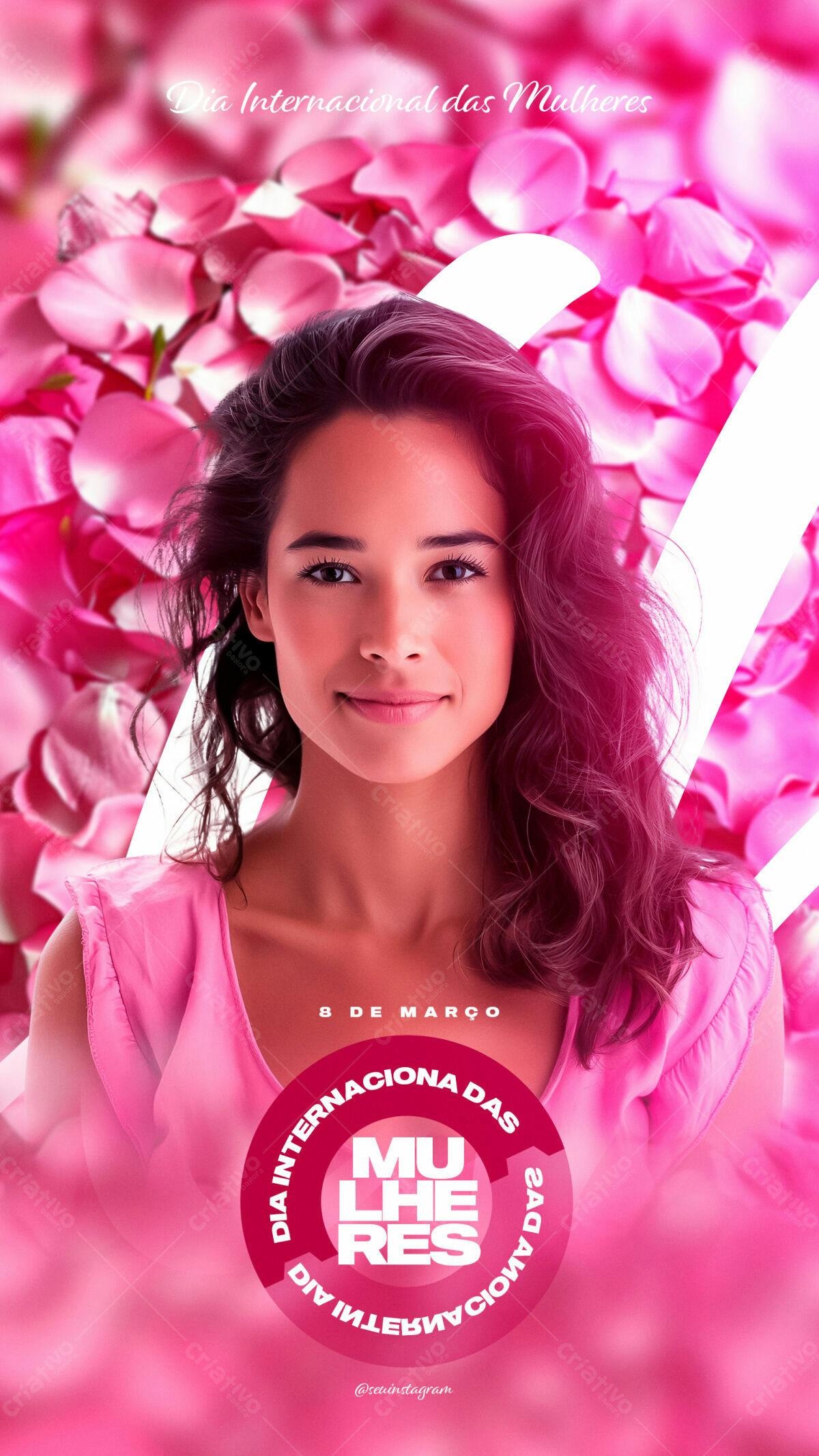 Flyer Dia Internacional da Mulher PSD Editável