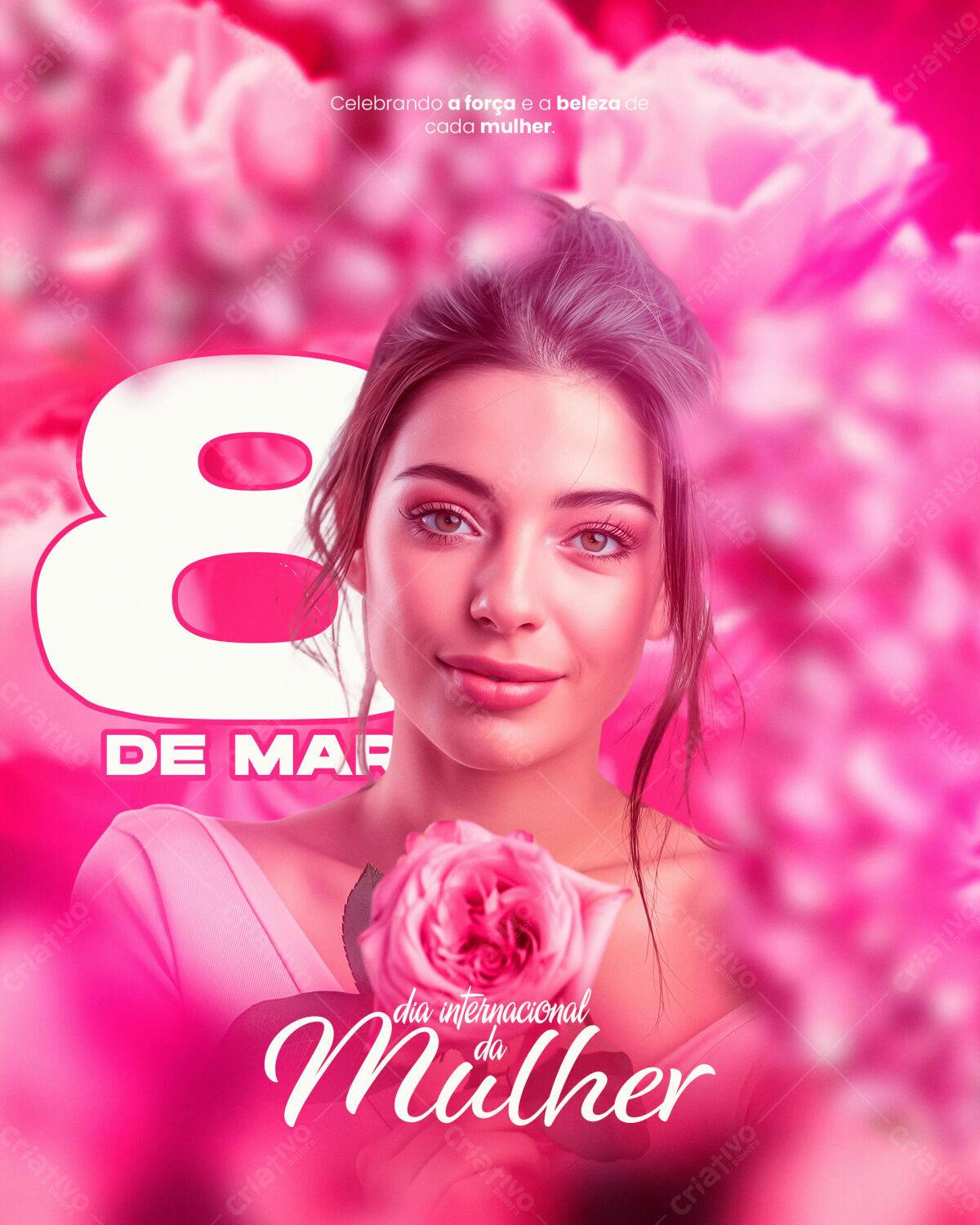 Flyer Dia Internacional da Mulher PSD Editável