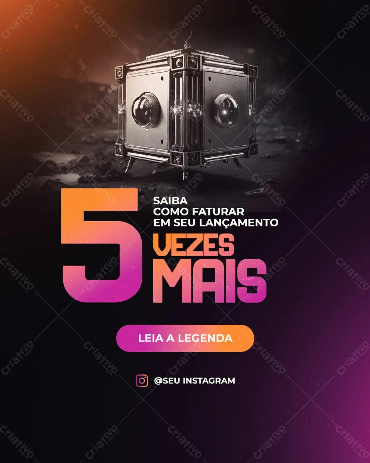 Post Instagram Lançamento de Produto PSD Editável