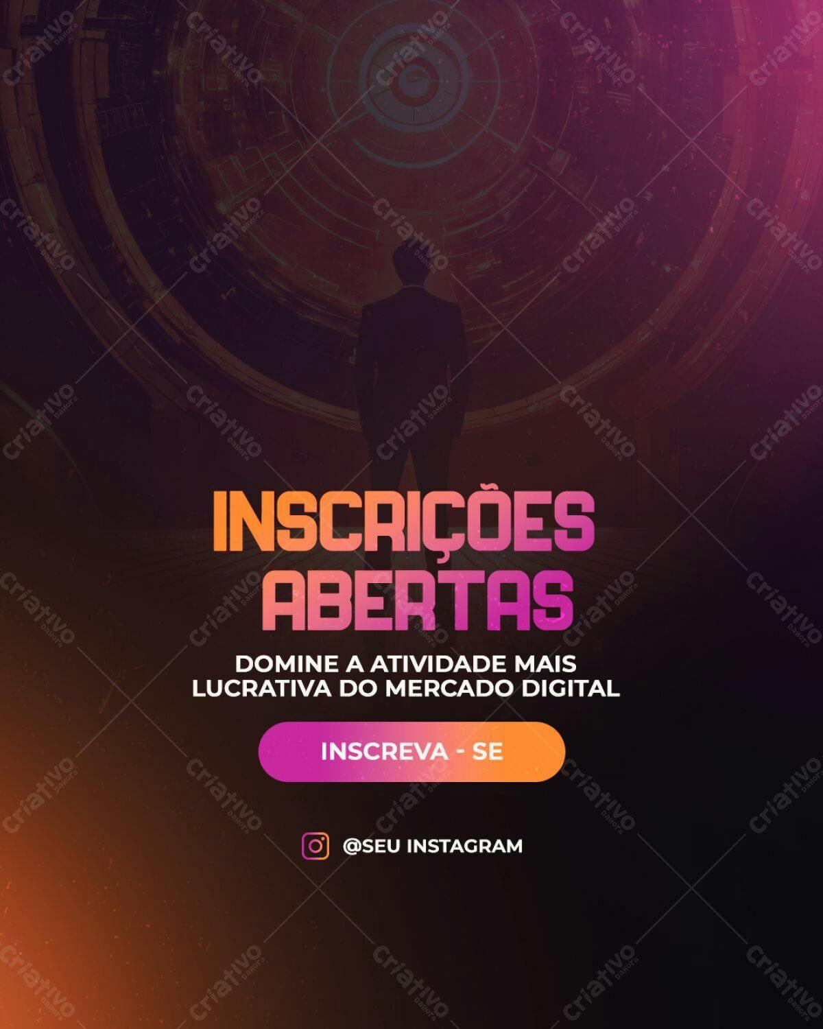 Post para Inscrições Abertas PSD Editável