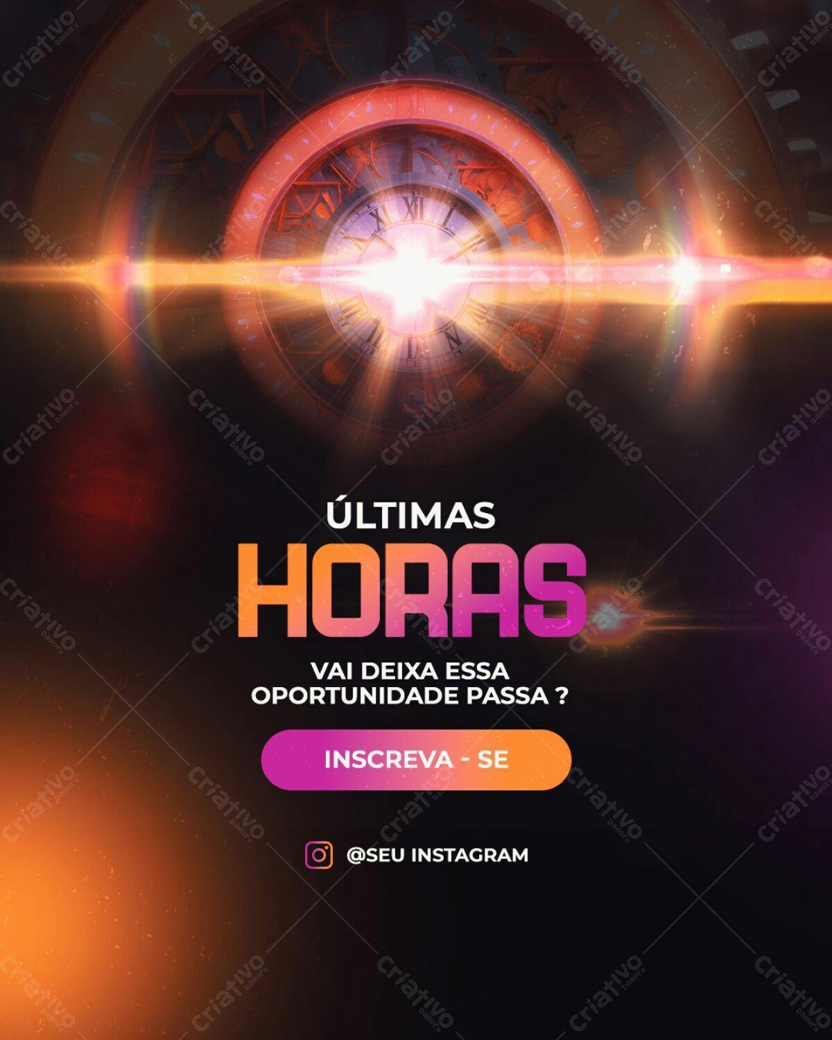 Flyer para Últimas Horas PSD Editável