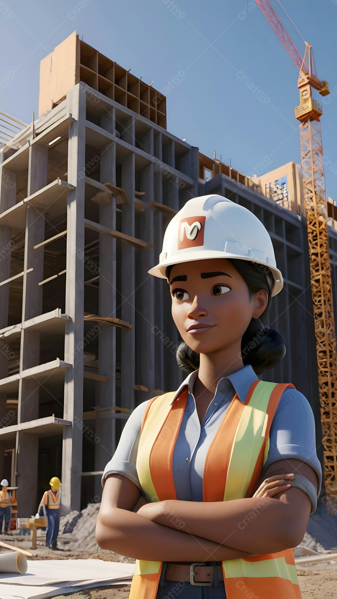 Engenheira na construção civil