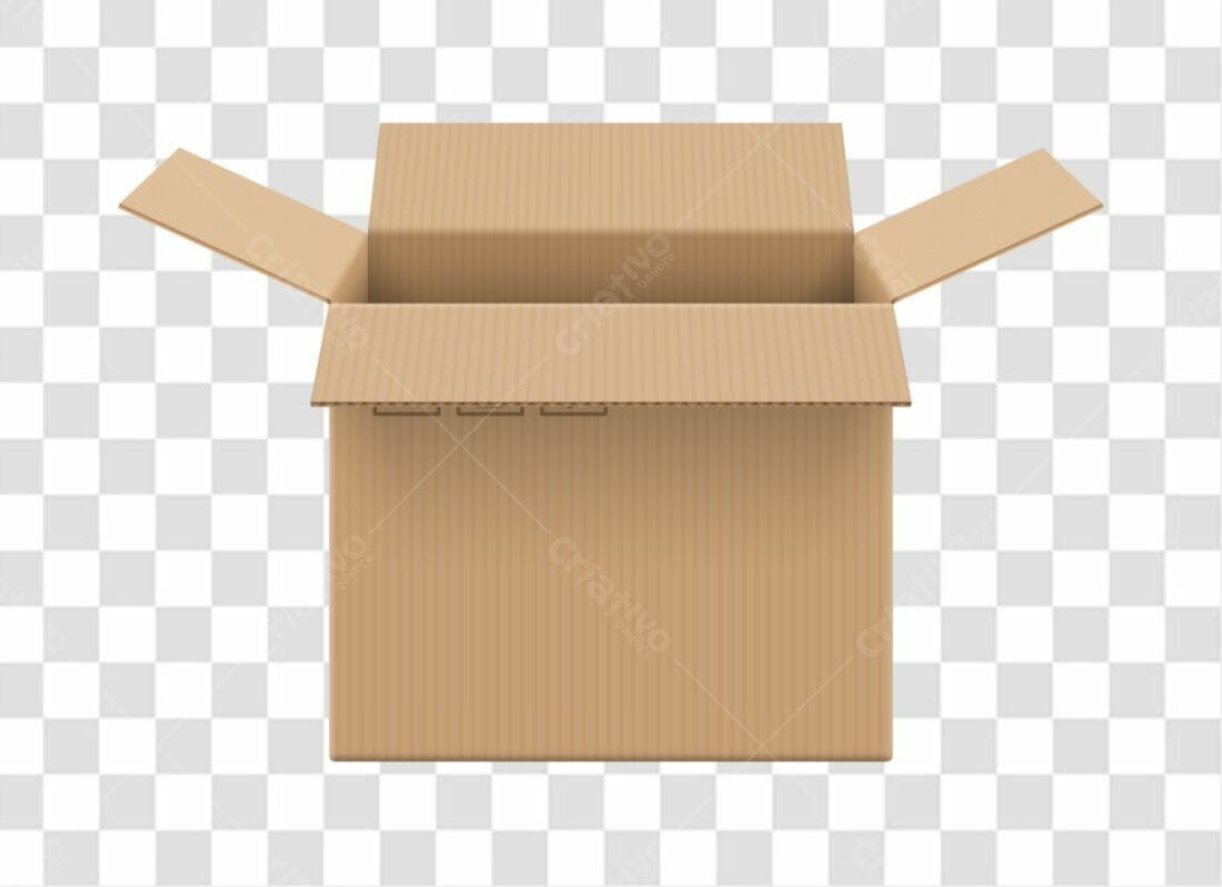 Icone Caixa de Papelão Aberta PNG com fundo transparente