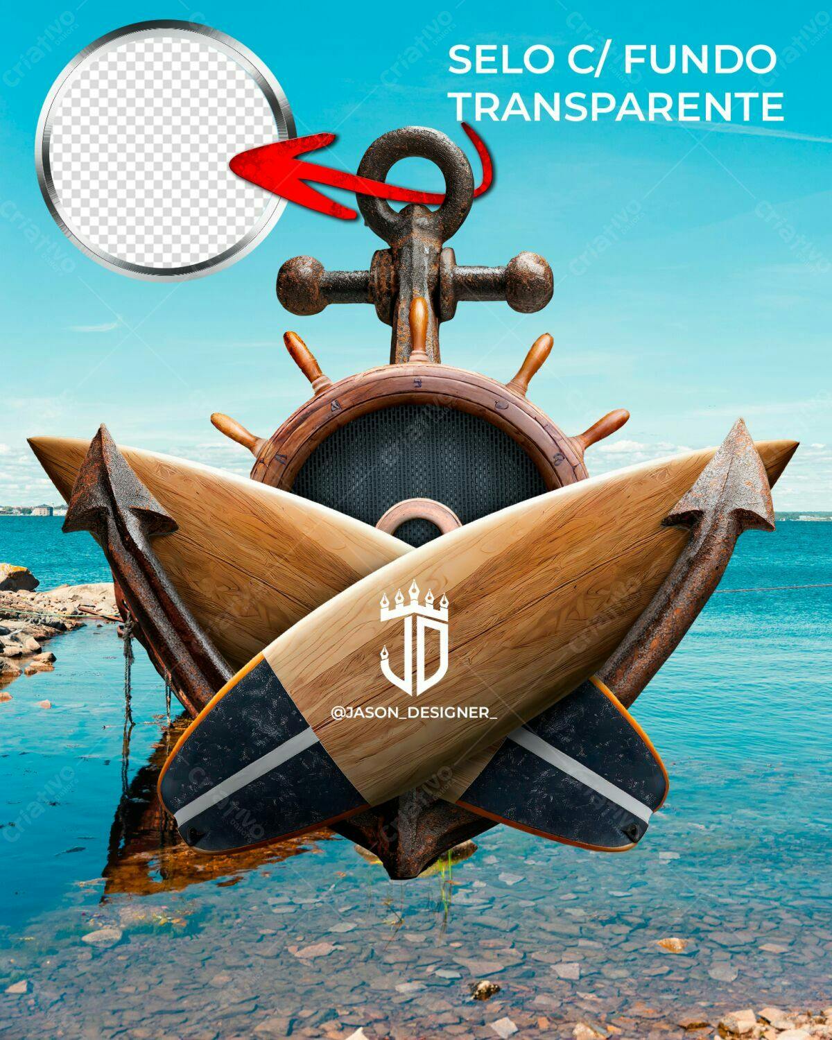Selo para Mídias Sociais PSD Editável