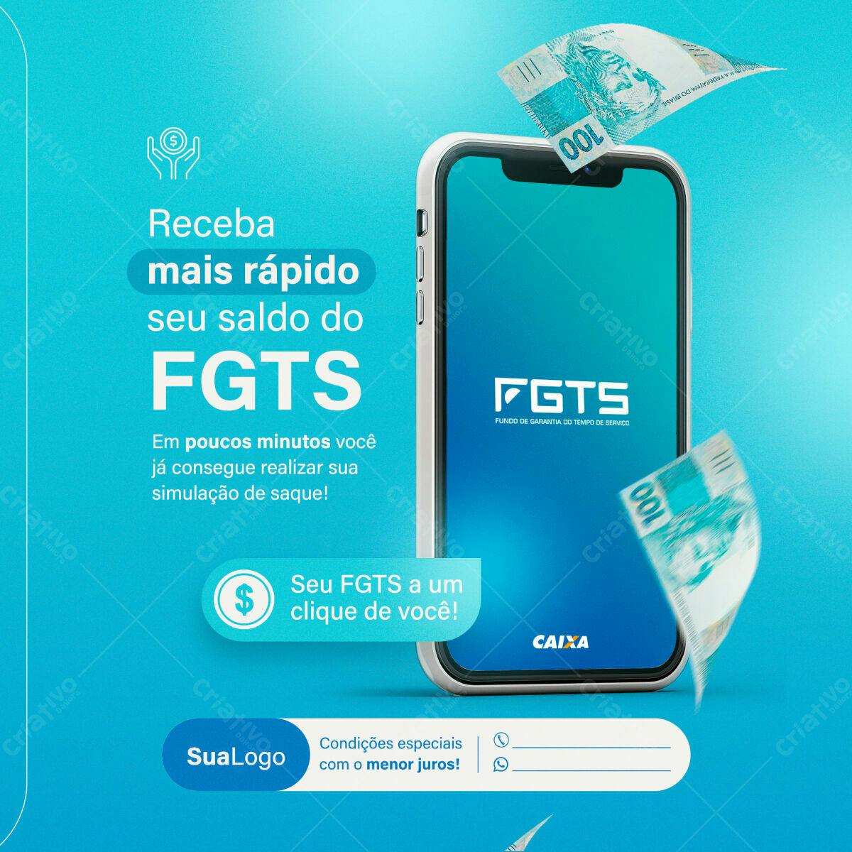 Anúncio FGTS Saque Facilitado PSD Editável