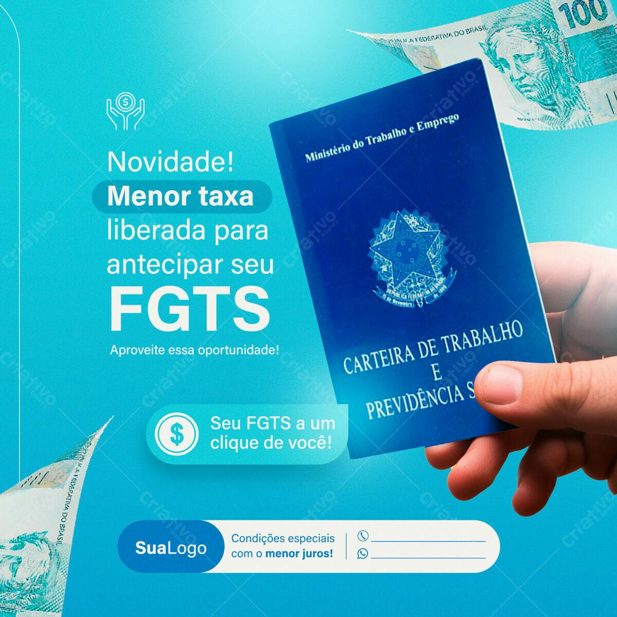 Postagem Anúncio FGTS PSD Editável