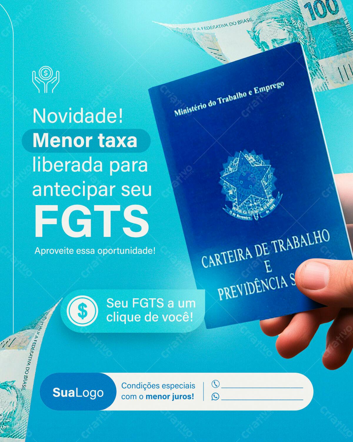 Postagem FGTS Menor Taxa PSD Editável