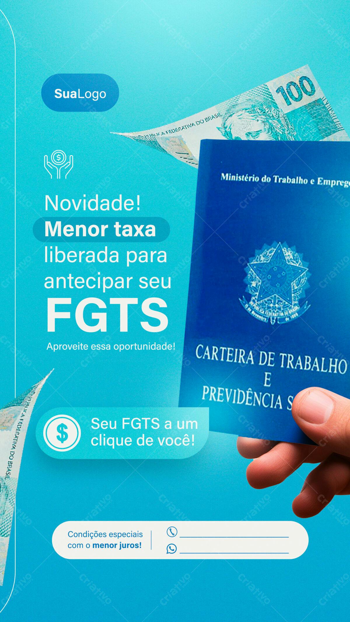 Flyer para Antecipação de FGTS PSD Editável