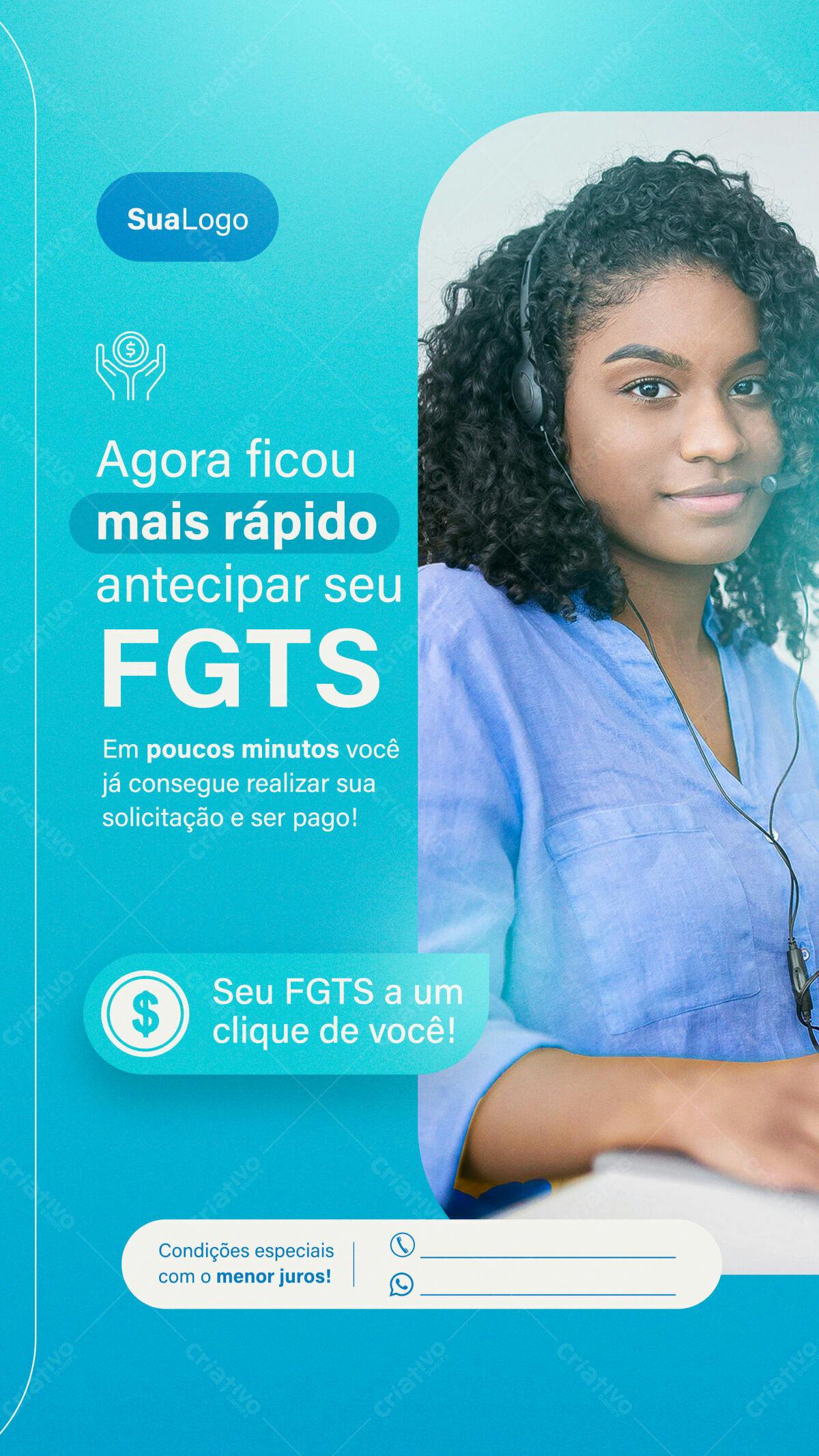 Flyer Antecipação FGTS PSD Editável