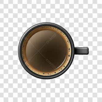 Xícara de café preto png transparente