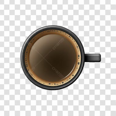 Xícara de café preto png transparente