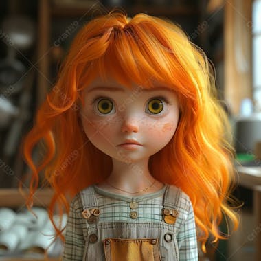 Mulher bonita ruiva | personagem 3d | pixar disney | imagem