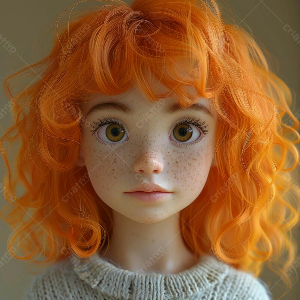 MULHER BONITA RUIVA | PERSONAGEM 3D | PIXAR DISNEY | IMAGEM