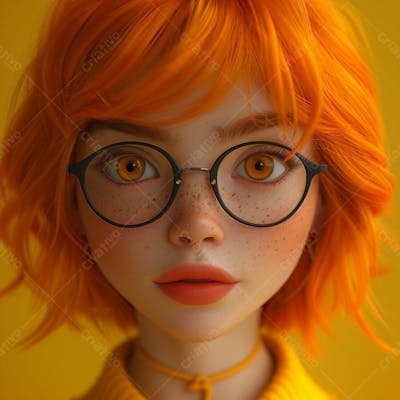 MULHER BONITA RUIVA | PERSONAGEM 3D | PIXAR DISNEY | IMAGEM