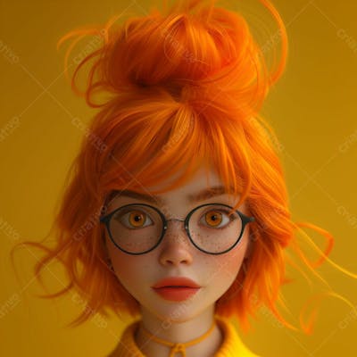 MULHER BONITA RUIVA | PERSONAGEM 3D | PIXAR DISNEY | IMAGEM 