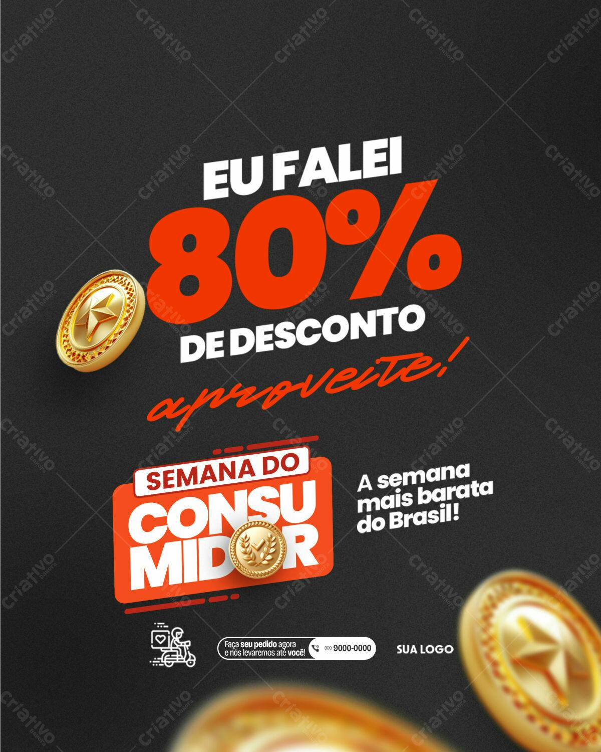 Flyer Semana do Consumidor 80% OFF PSD Editável