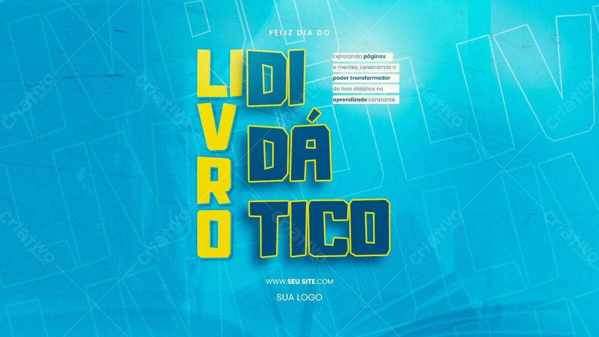 Flyer Dia do Livro Didático PSD Editável