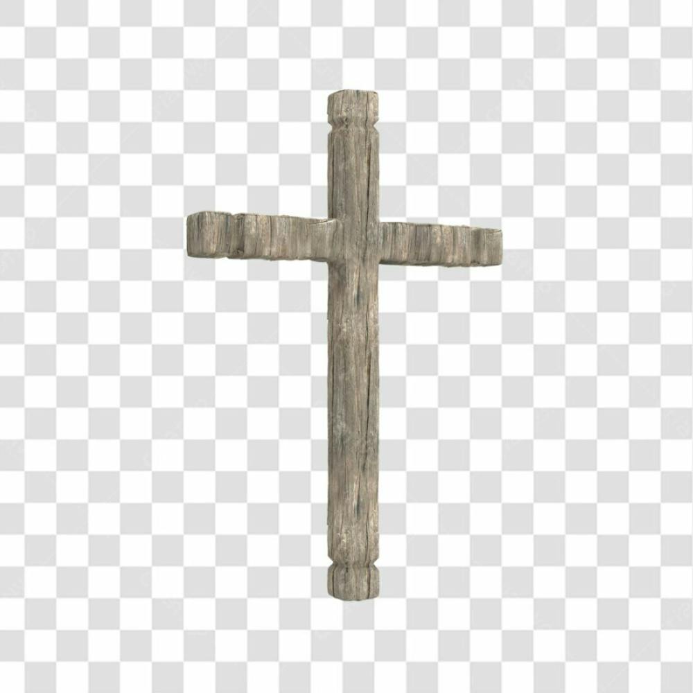 Asset 3D Cruz Calvário Religião Jesus Páscoa Em 3D Fundo Transparente (3)