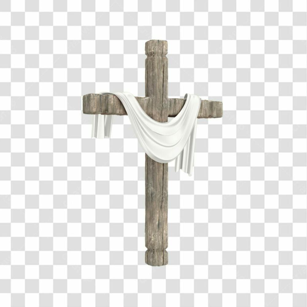 Asset 3D Cruz Calvário Religião Ressurreição Jesus Páscoa Em 3D Fundo Transparente (4)