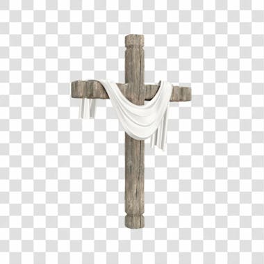 Asset 3d cruz calvário religião ressurreição jesus páscoa em 3d fundo transparente