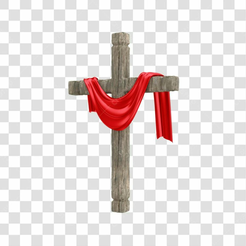 Asset 3D Cruz Calvário Religião Sangue De Jesus Páscoa Em 3D Fundo Transparente  (2)