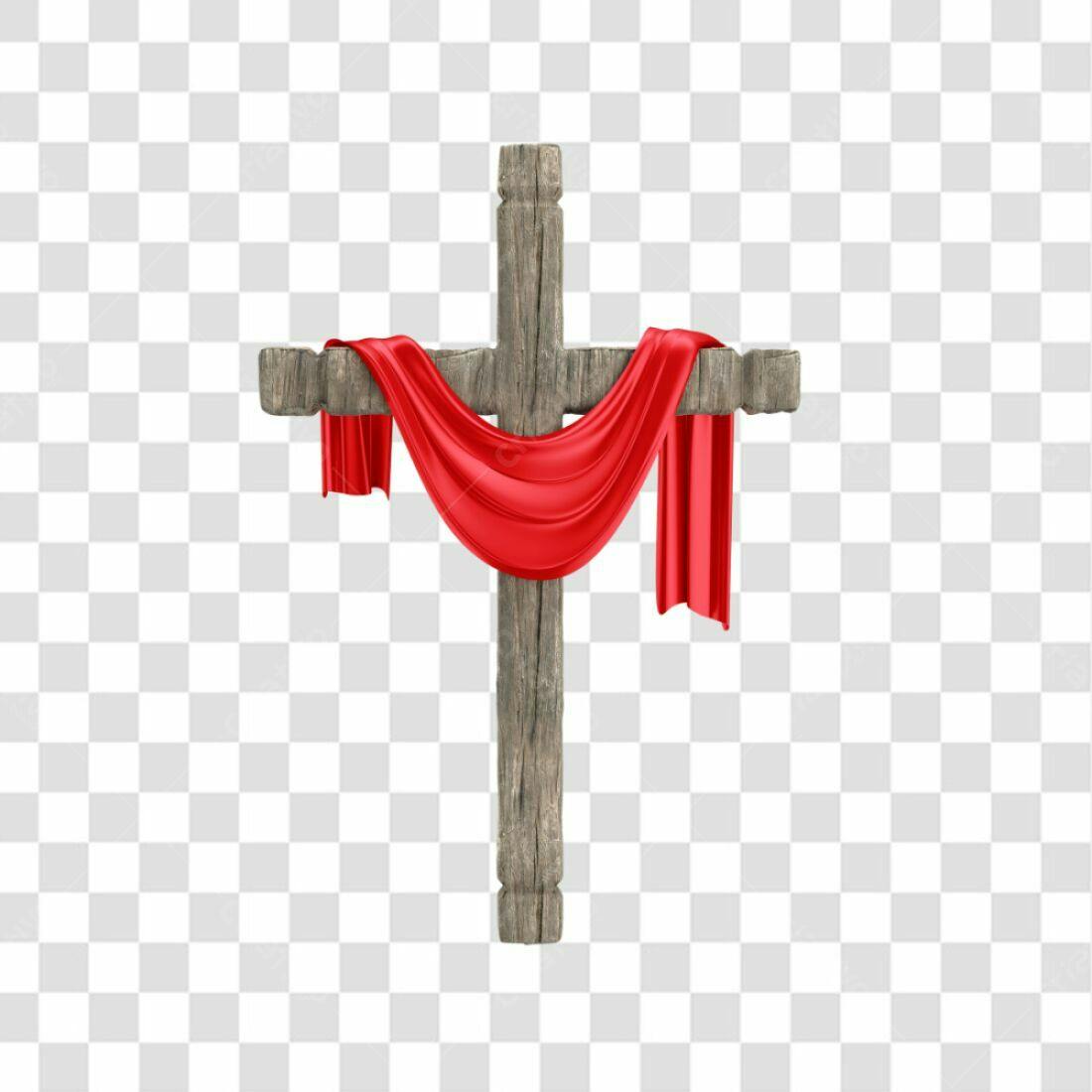 Icone Cruz Vermelha Páscoa PNG com fundo transparente