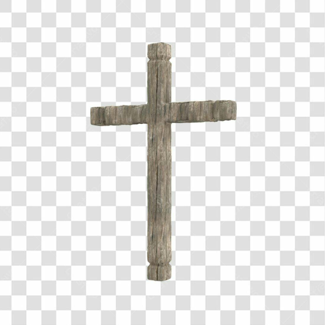 Icone Cruz de madeira PNG com fundo transparente