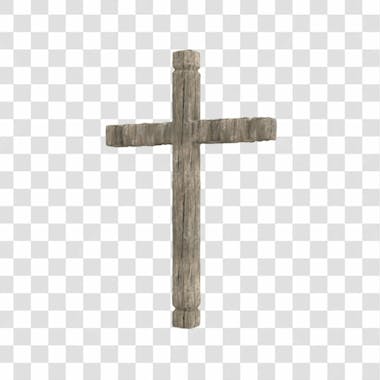 Asset 3d cruz calvário religião jesus páscoa em 3d fundo transparente