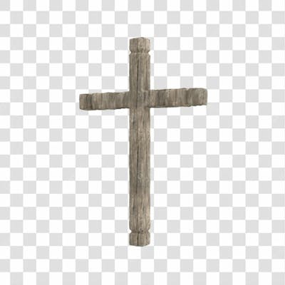 Asset 3D Cruz Calvário Religião Jesus Páscoa Em 3D Fundo Transparente (1)