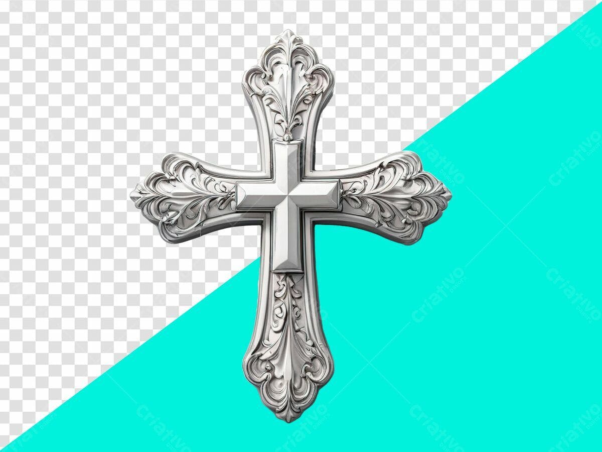 Imagem de Cruz Prata para Igreja PSD Editável
