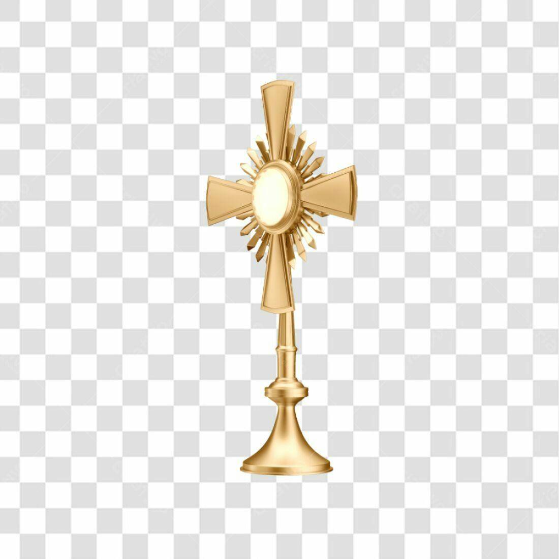 Ícone Ostensório Dourado PNG com fundo transparente
