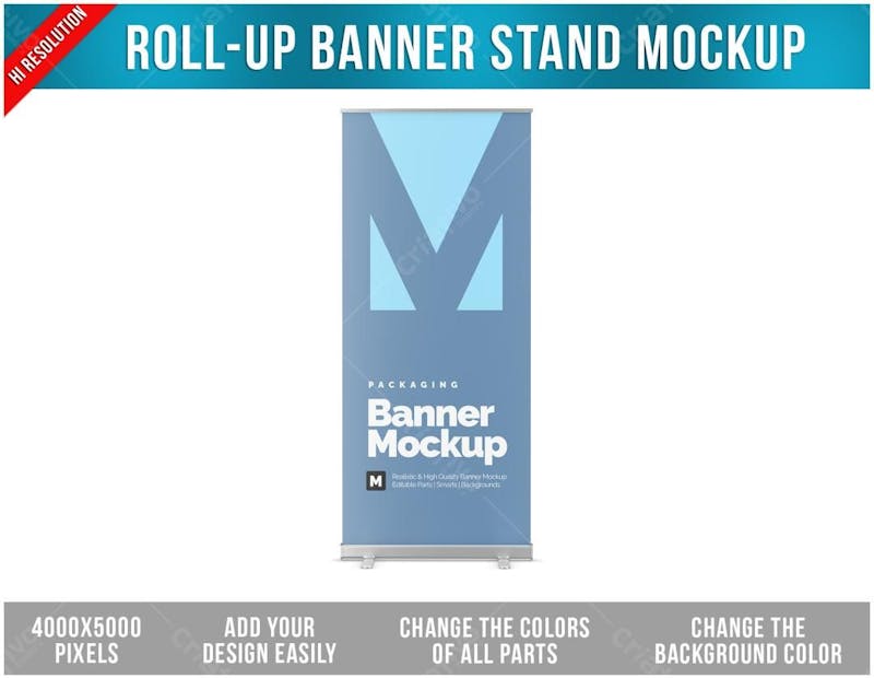Banner com rolamento mockup